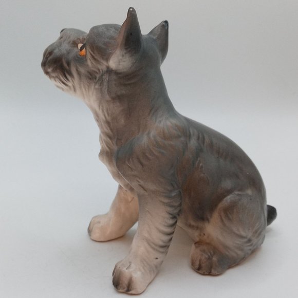 Schnauzer Figurine Vintage Dog Figure Norcrest Made in Japan Collectible Ceramic - Picture 5 of 11